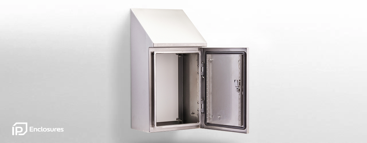 IP AU Heavy Duty Stainless Steel Sloping Roof Electrical Enclosures Heavy Duty Stainless Steel Sloping Roof Electrical Enclosures