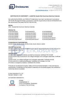 Certificate of Conformity ALM-ANK