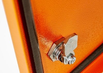 IP66 Electrical Enclosure Orange - Lock Detail