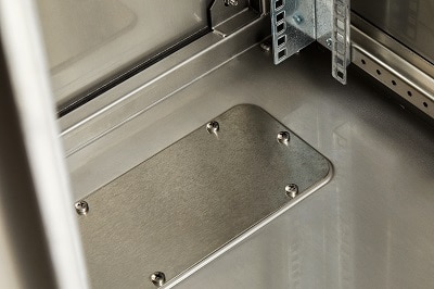 IP66 Stainless Steel 19" Data Rack - Gland Plate Detail